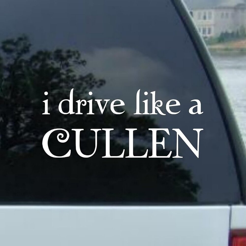 “I Drive Like a Cullen” Bumper Sticker (White)